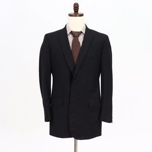Tom James 40R Black HB 2-Button Sport Coat Blazer Jacket V883